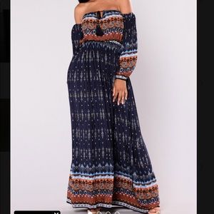 Tribal Print Maxi Dress